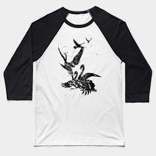 Flying swans Baseball T-Shirt